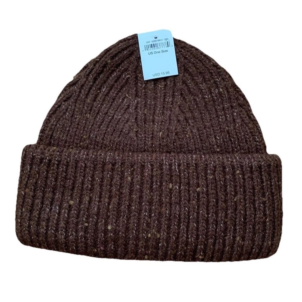 American Eagle Outfitters Brown Ribbed Beanie Hat Men’s One Size Acrylic NWT